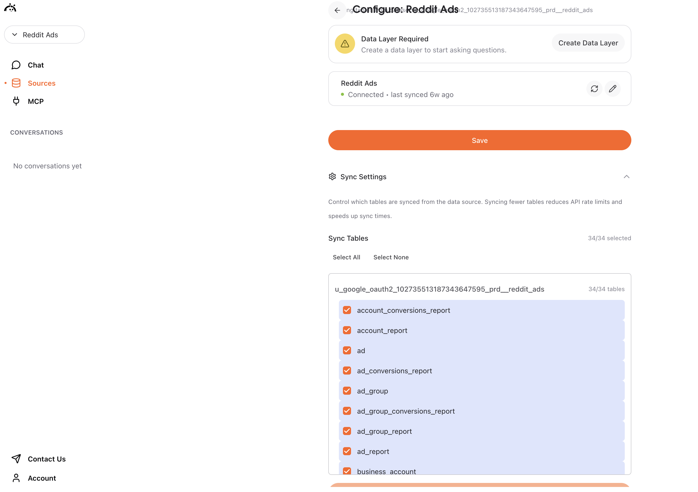 Reddit Ads syncing progress