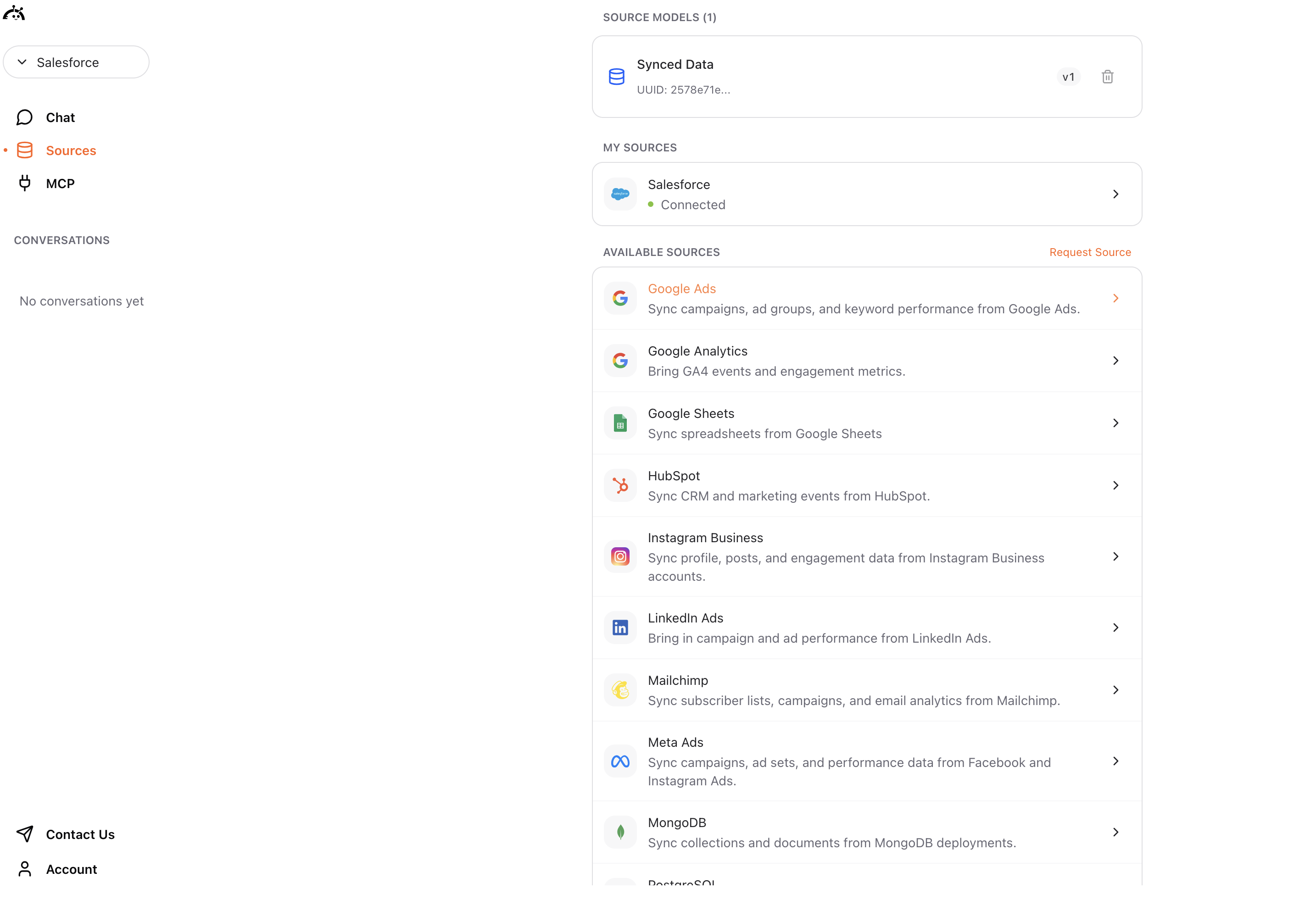 Salesforce connection completed