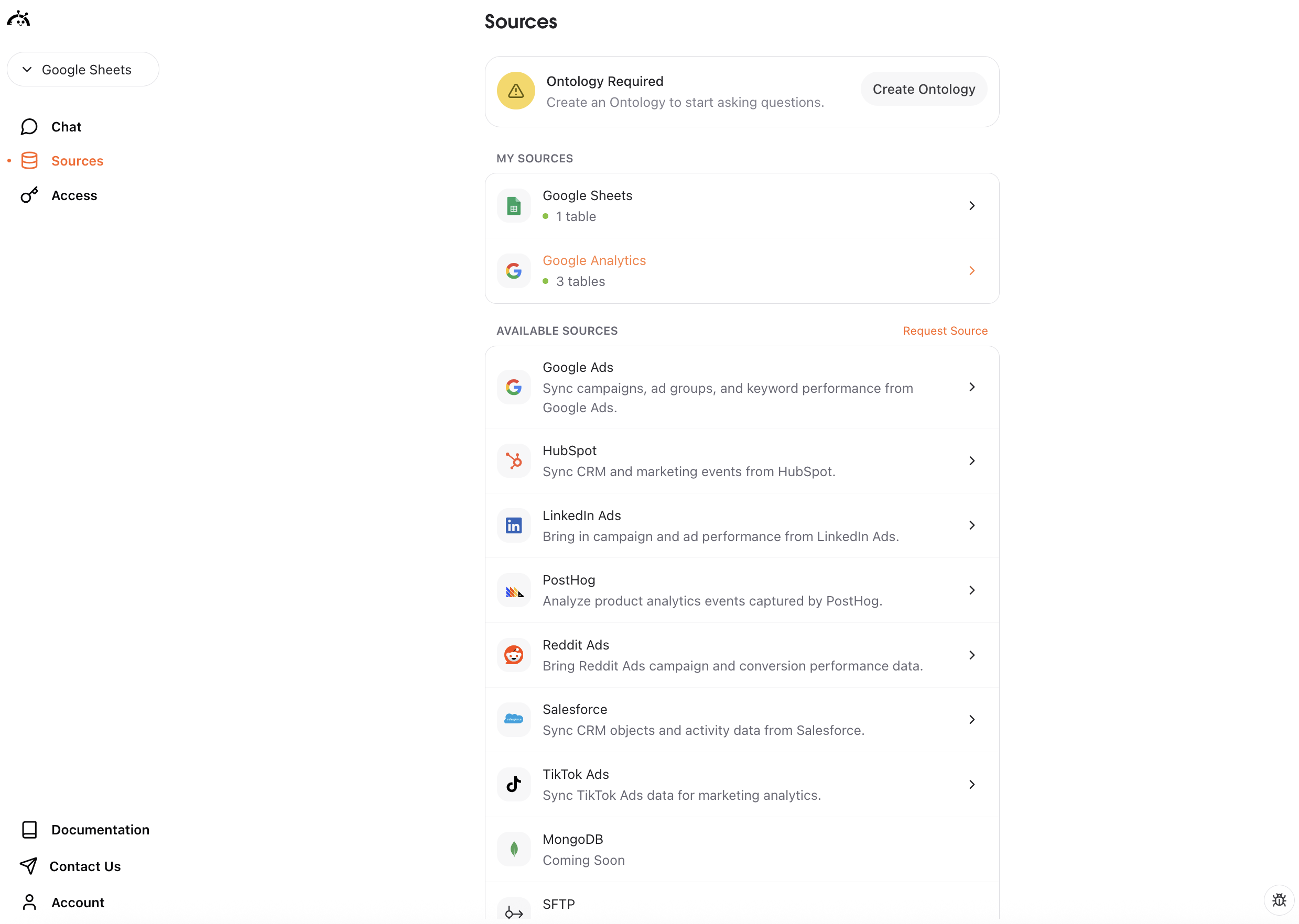 Google Analytics connection completed