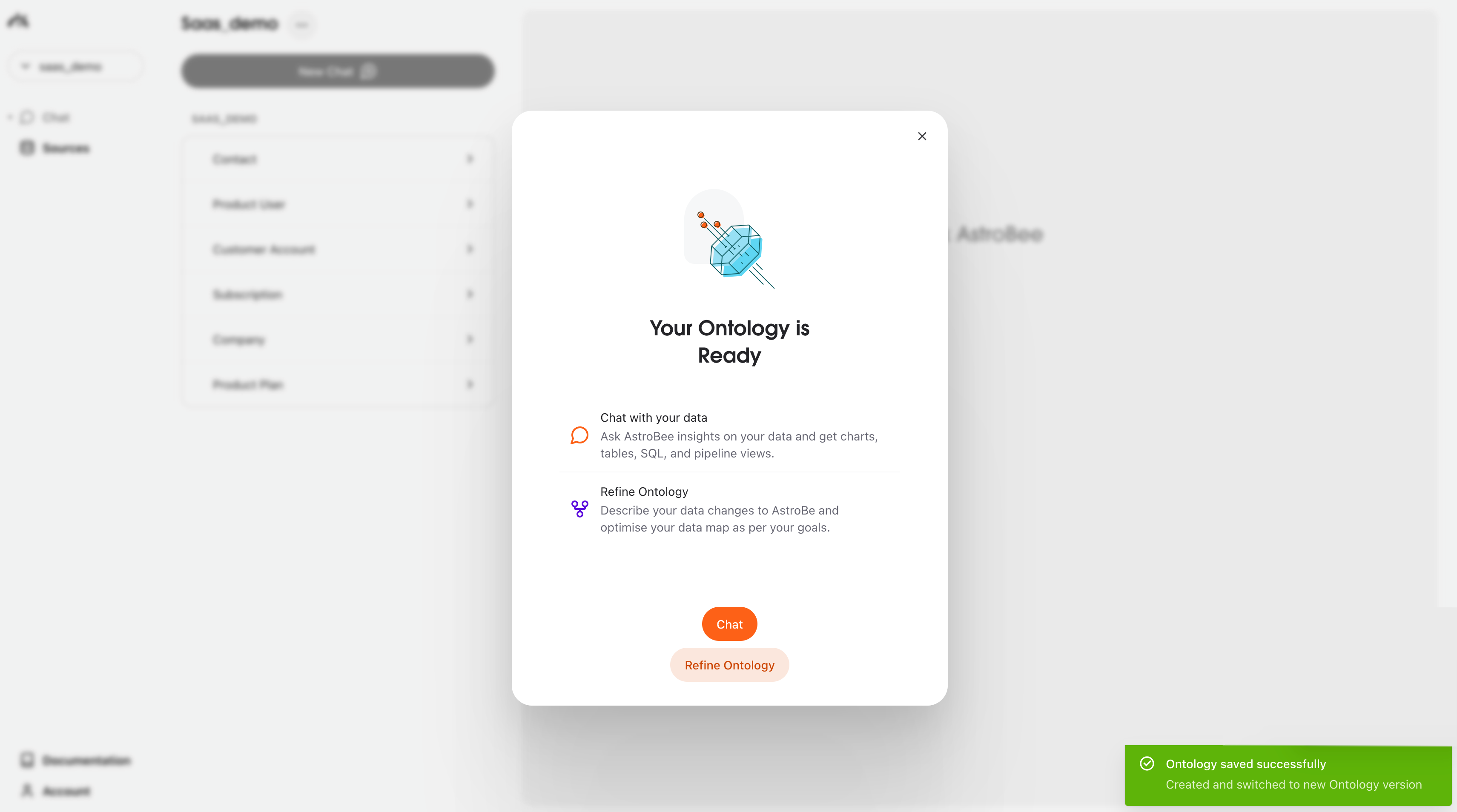 Refine Ontology button