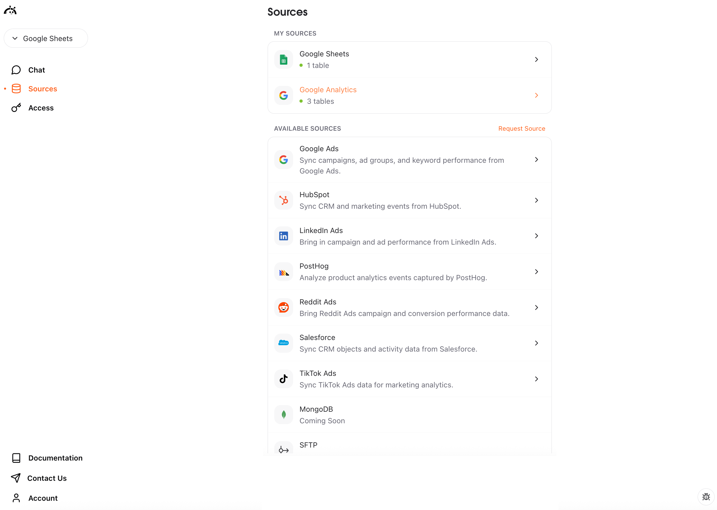 Google Analytics connection completed