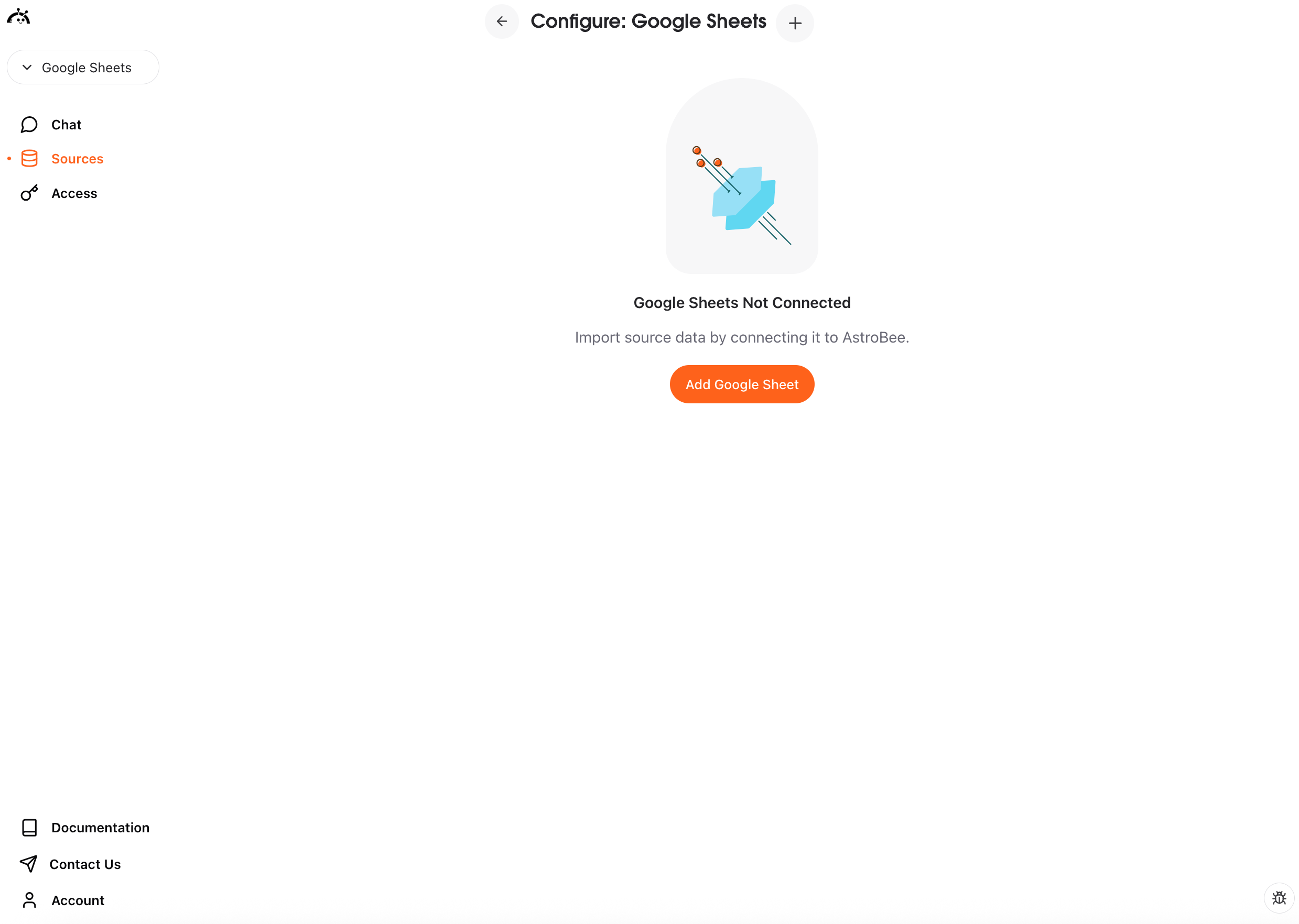 Configure Google Sheets interface