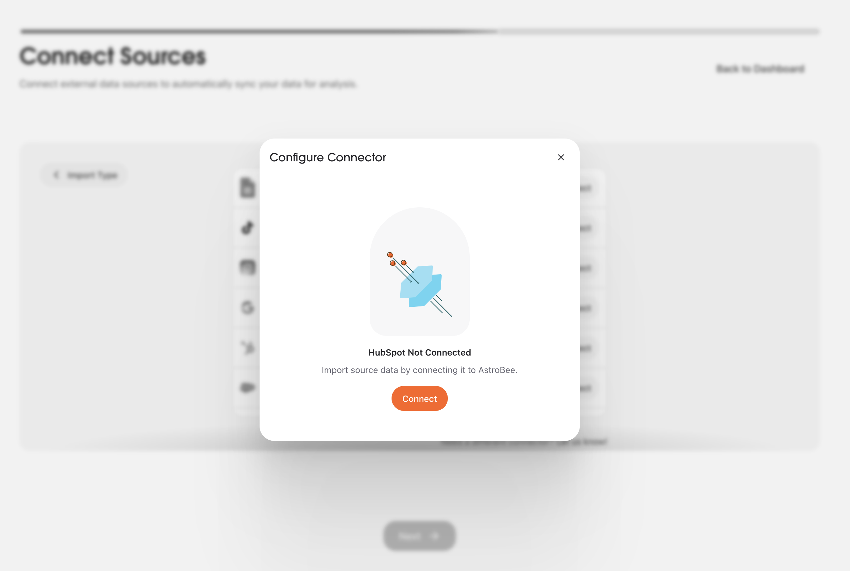 Configure HubSpot modal