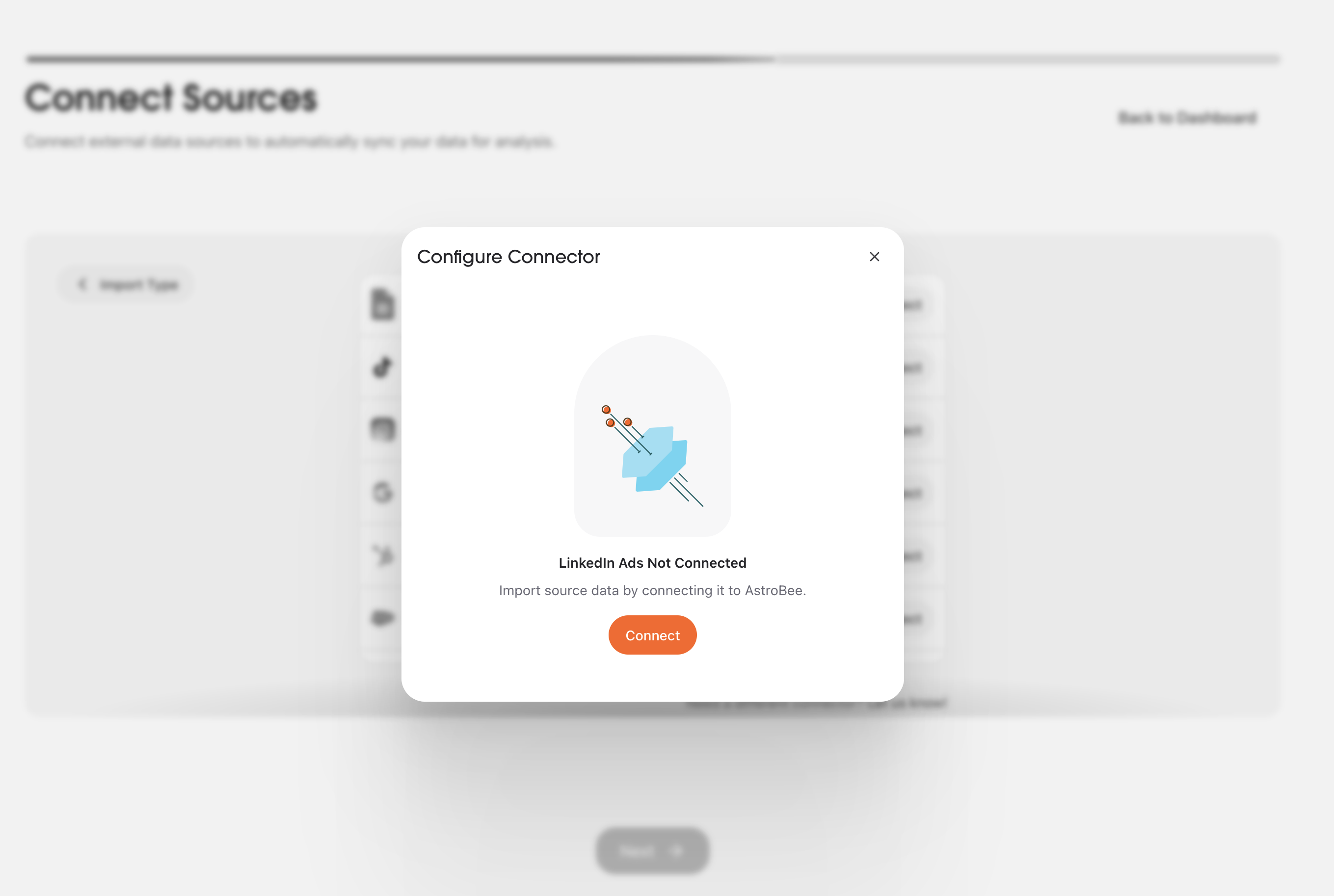 Configure LinkedIn Ads modal