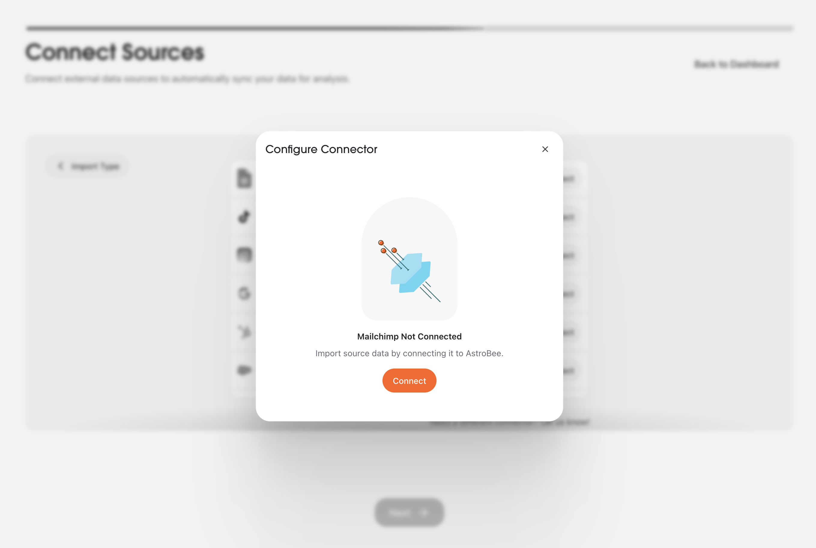 Configure Mailchimp modal