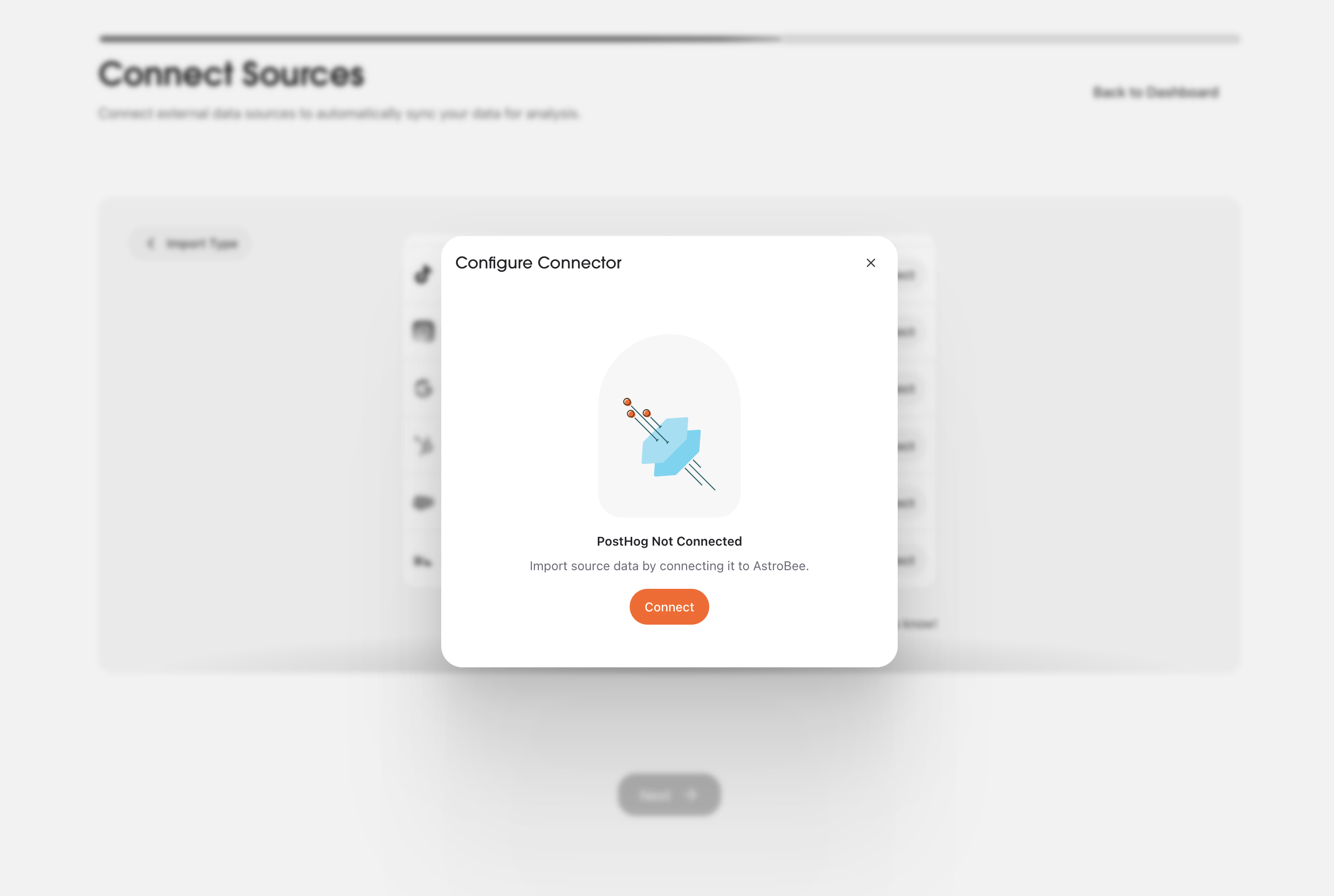 Configure PostHog modal
