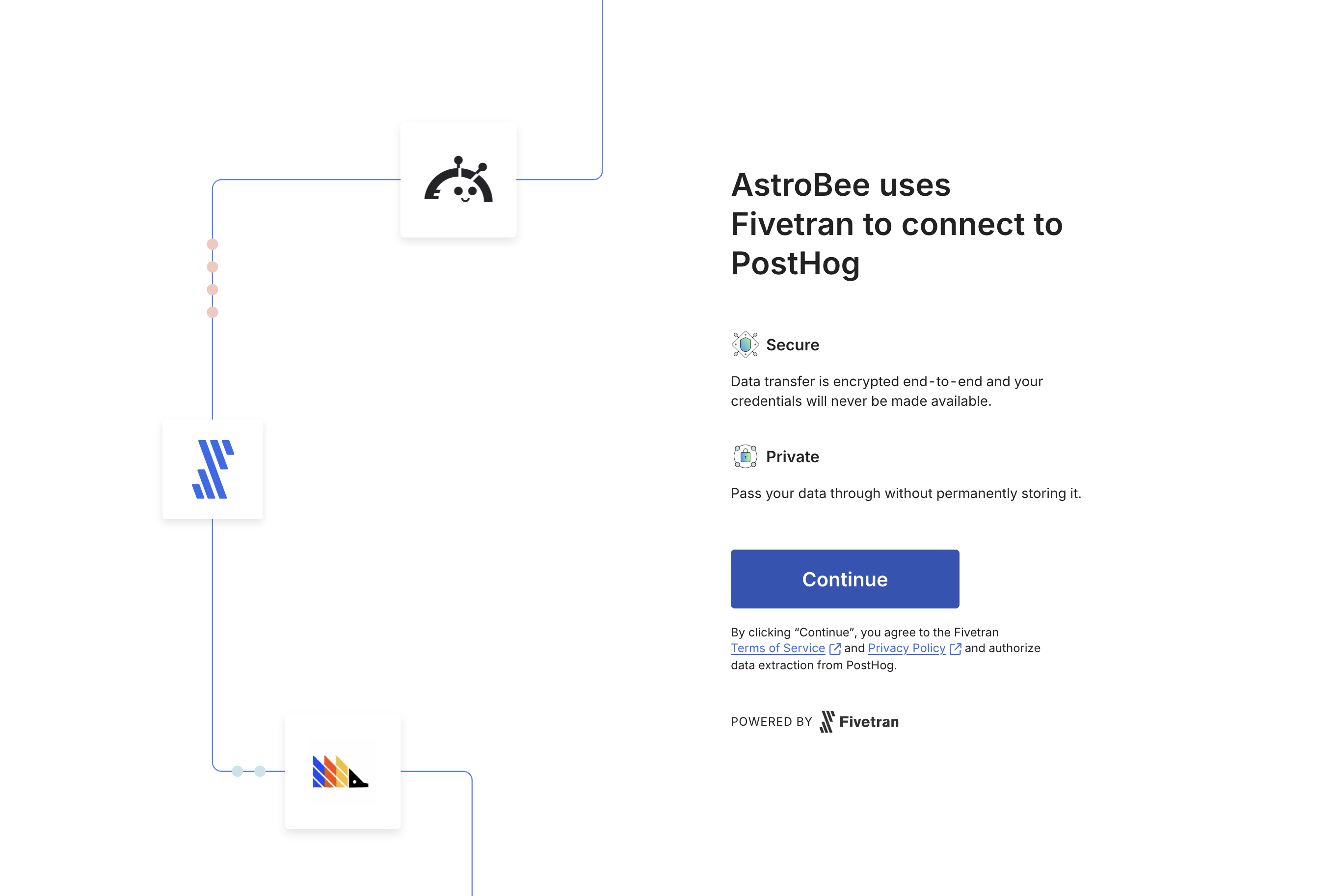 Fivetran authorization screen