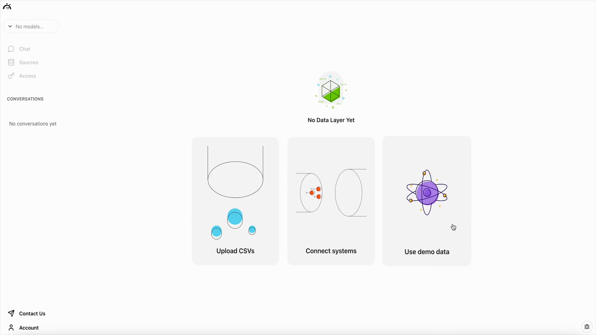 AstroBee onboarding with three options
