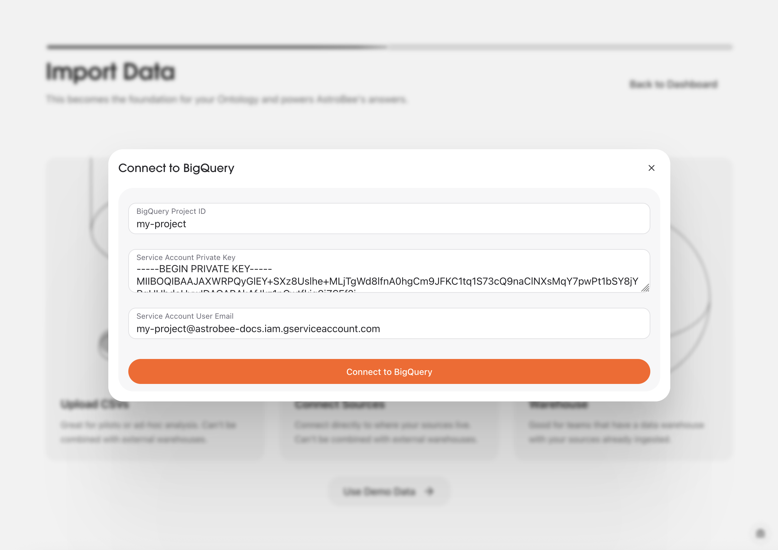 BigQuery Connection Form