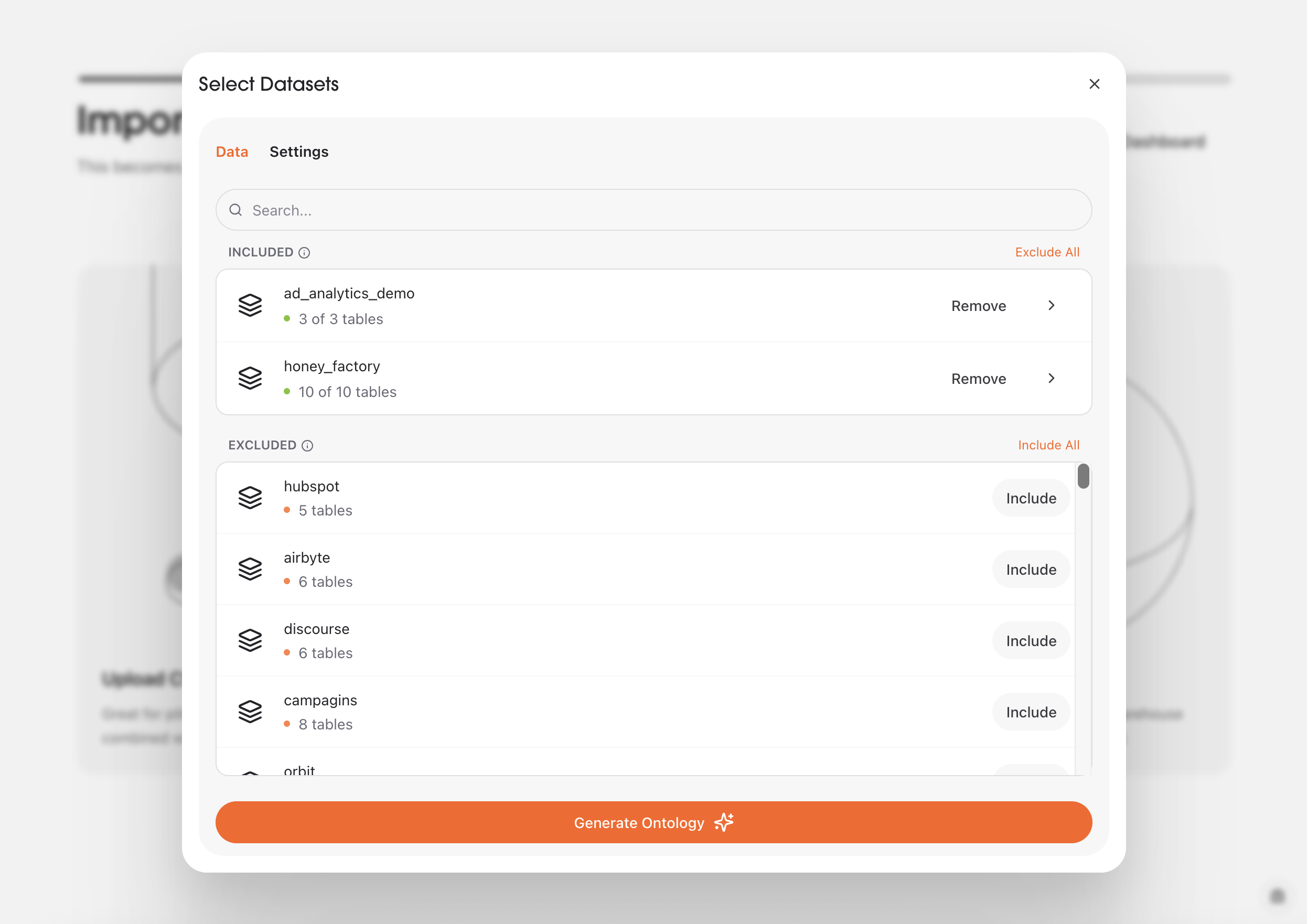 BigQuery Dataset Selection