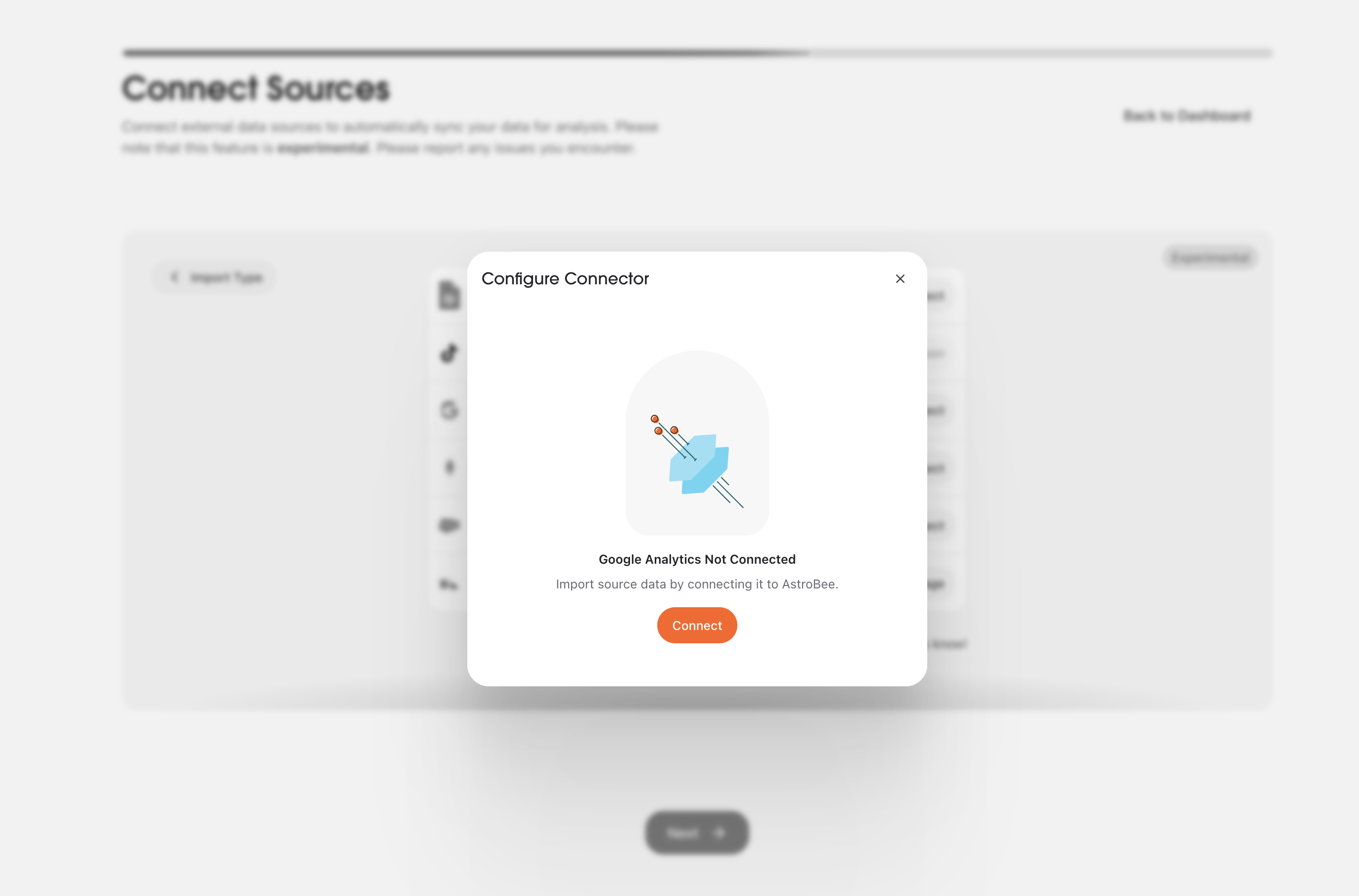 Configure Google Analytics interface