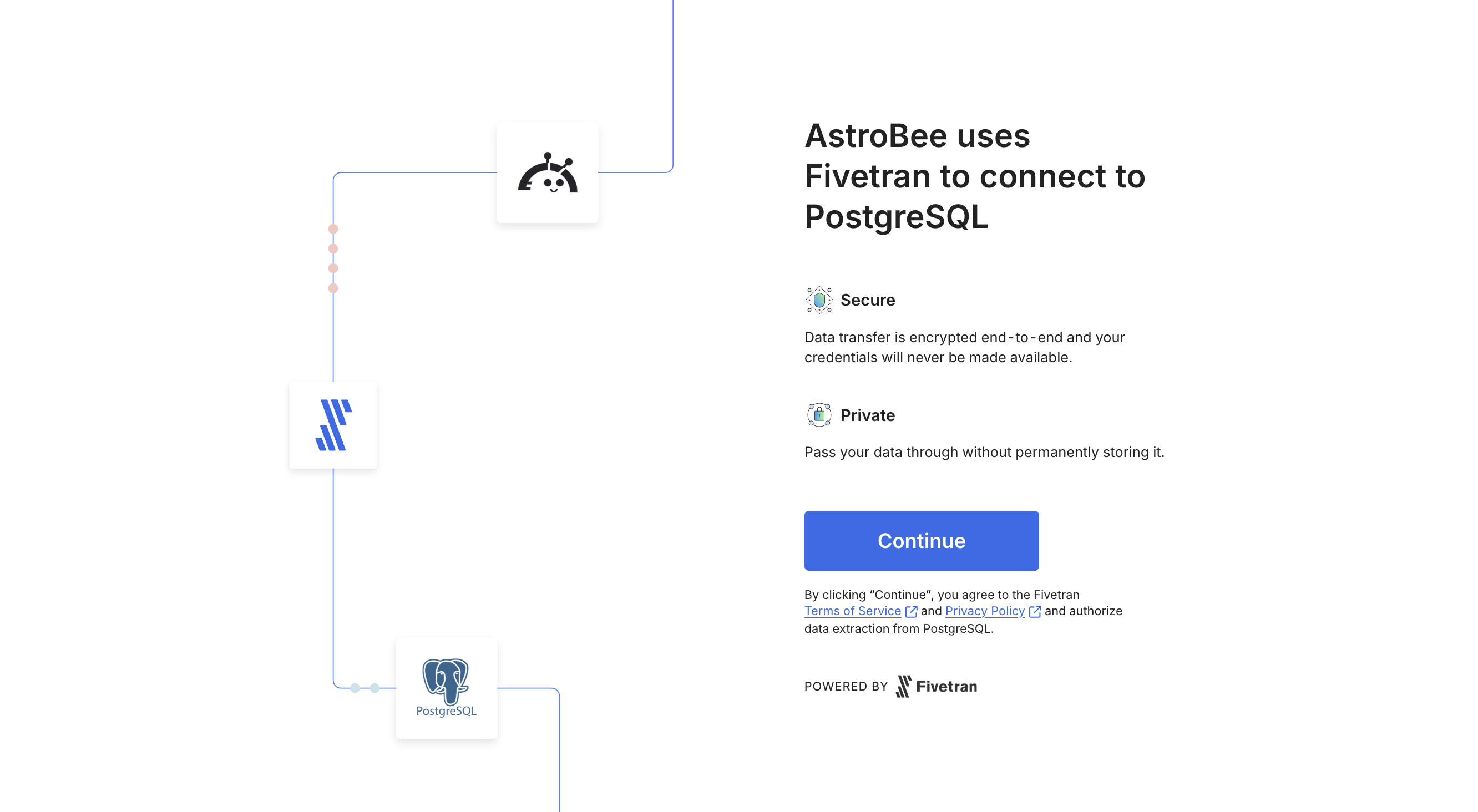 Fivetran authorization screen