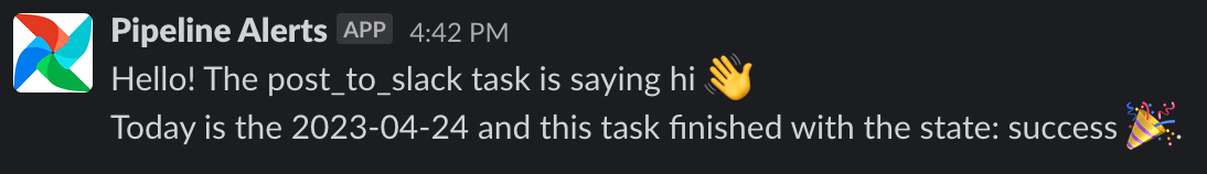 Slack notification