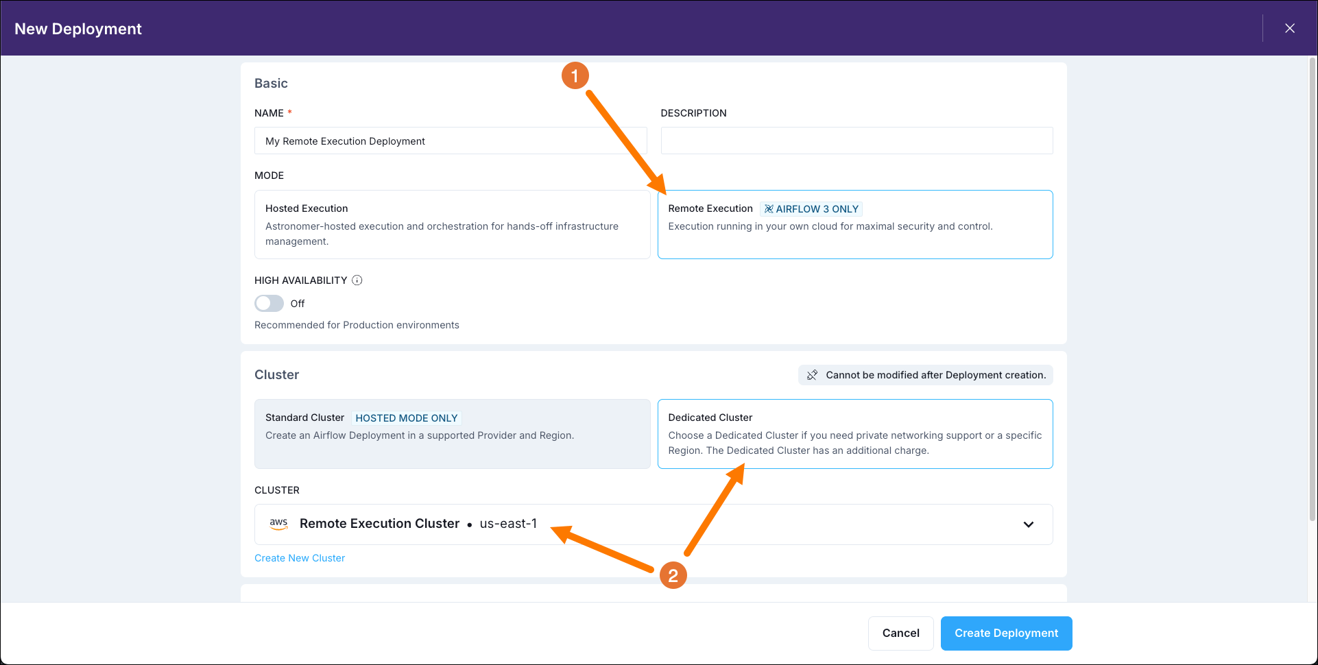 Create a Remote Execution Deployment