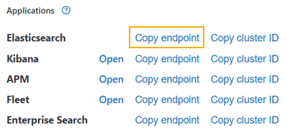 Elastic Copy Endpoint location