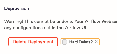 Hard delete checkbox