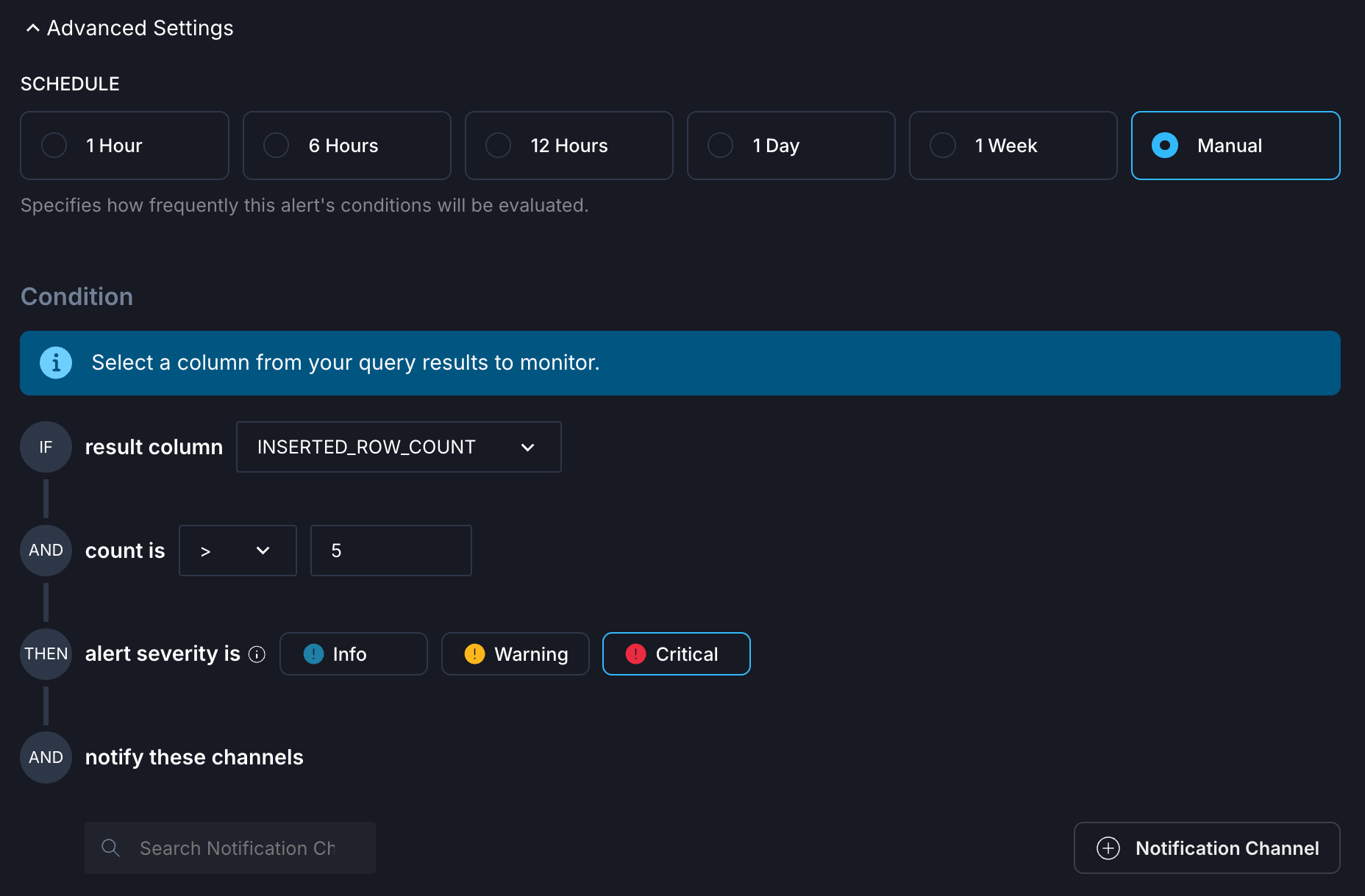 Configure monitor conditions and notifications