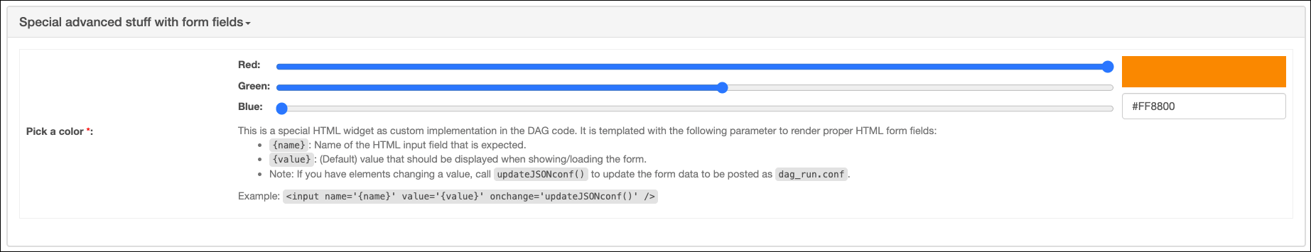 Color picker example