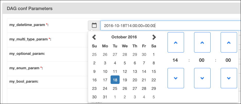 Datetime param example