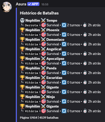 Histórico de Batalhas