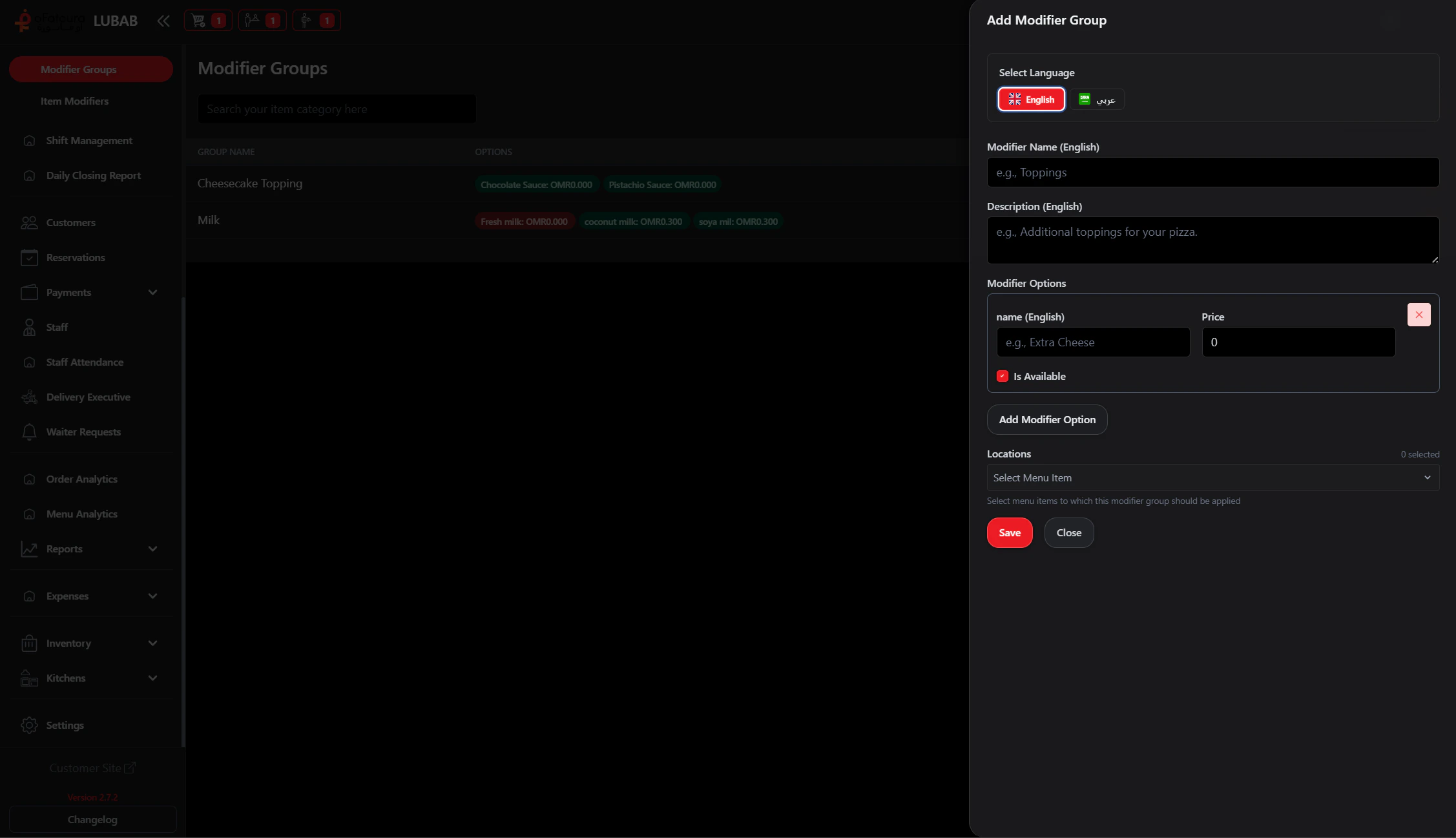 Add Modifier Group 1