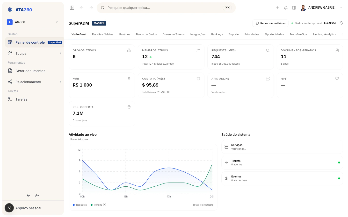 Módulo Processos no ATA360