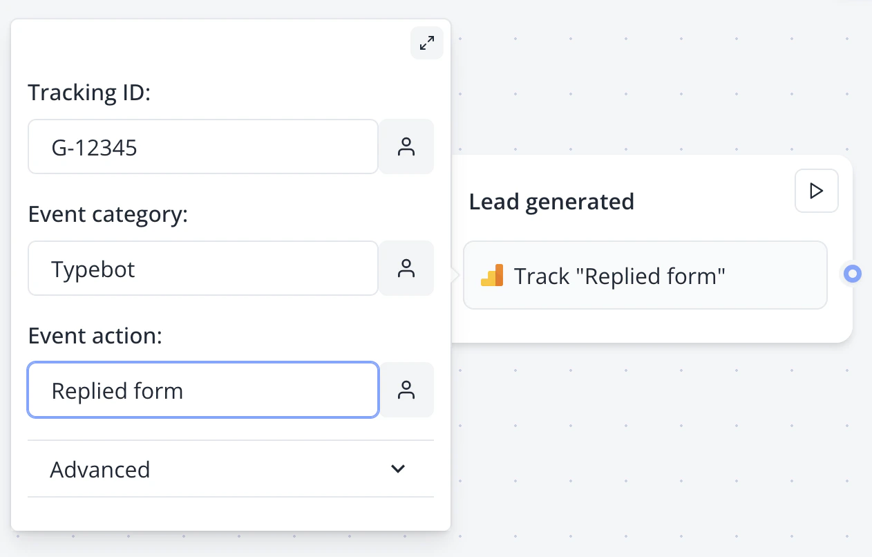 Bloco do Google Analytics