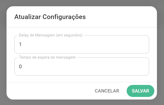 Configurações da automação