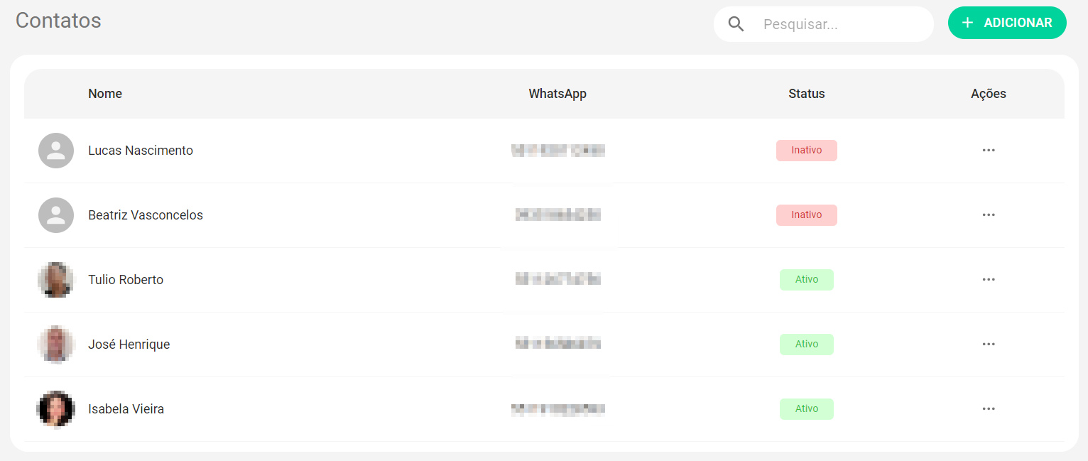 Informações adicionais do contato
