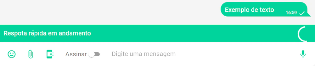 Resposta rápida enviada