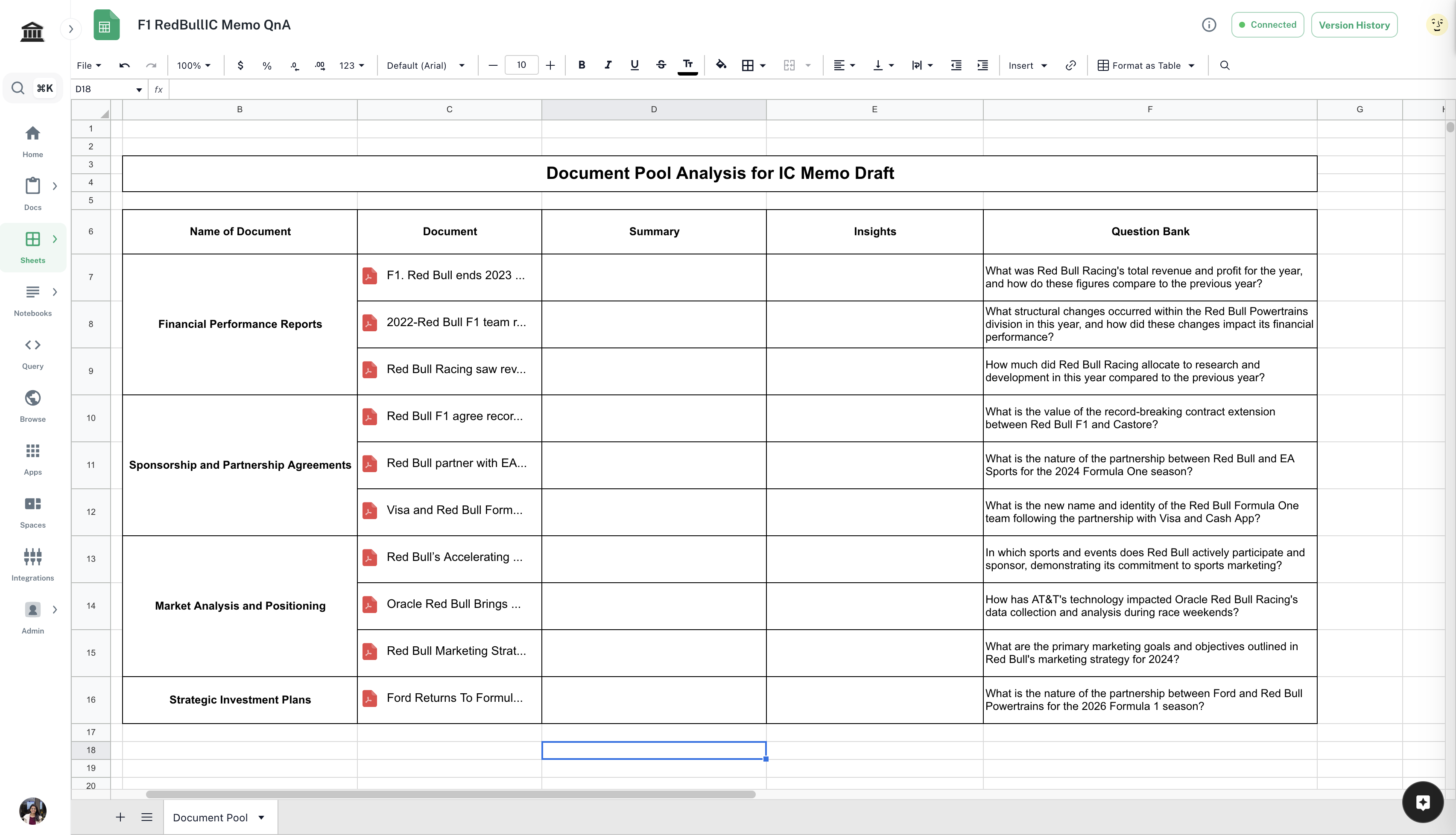 Document Pool Analysis - AthenaIntel