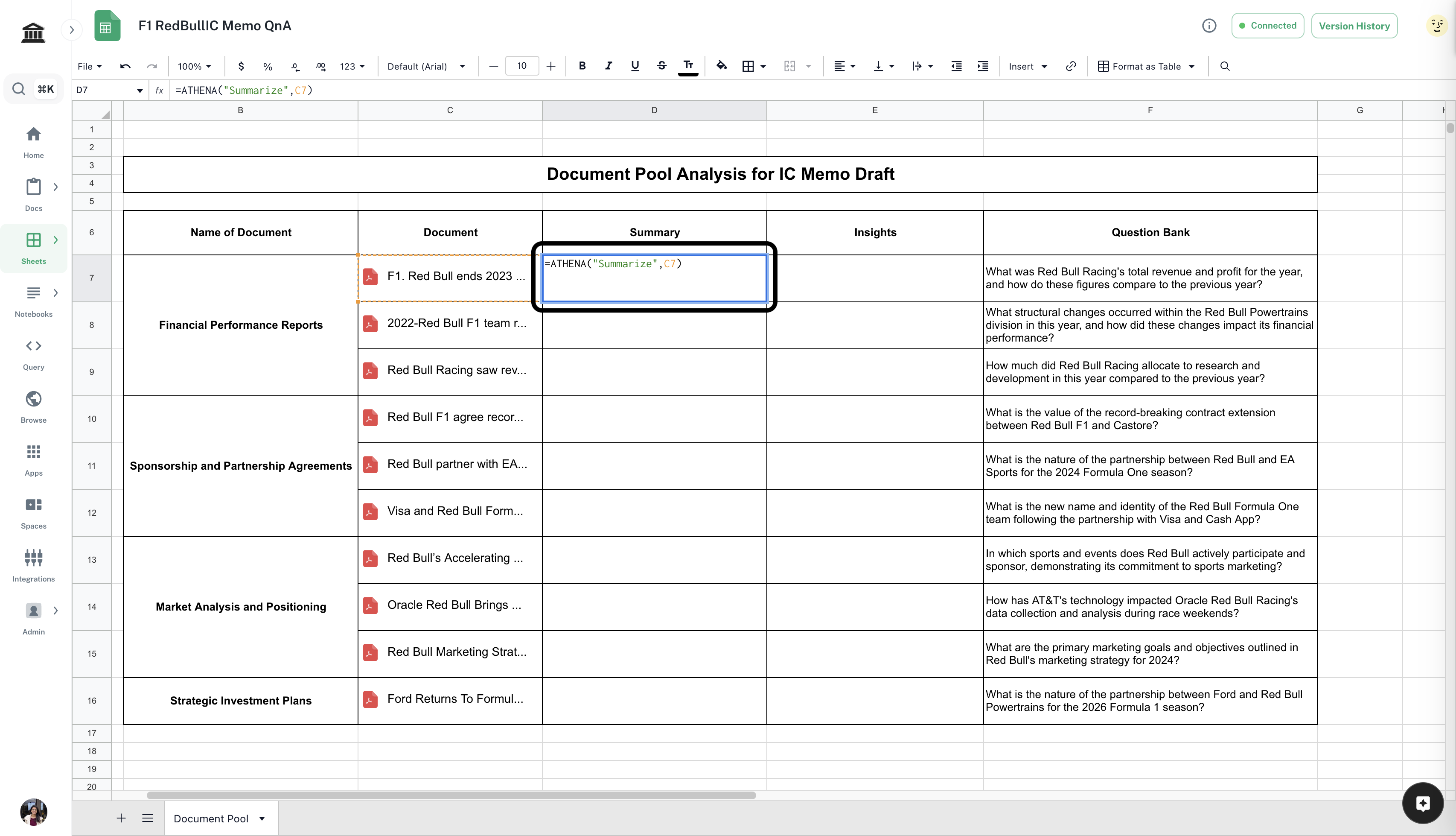 Document Pool Analysis - AthenaIntel