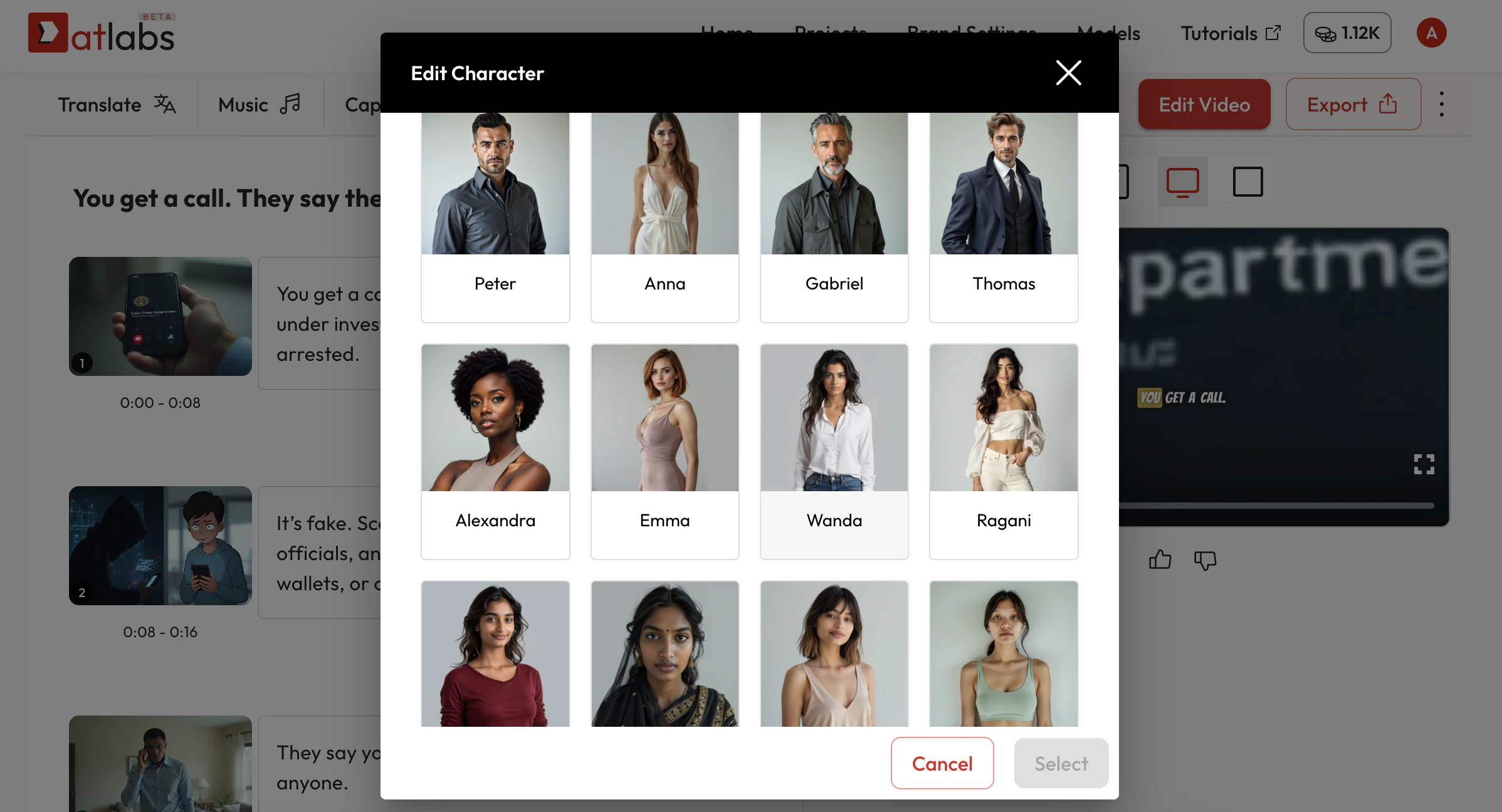 Select AI Actors Pn