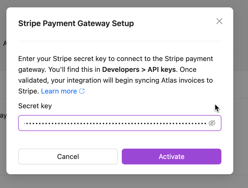 Payment gateway setup