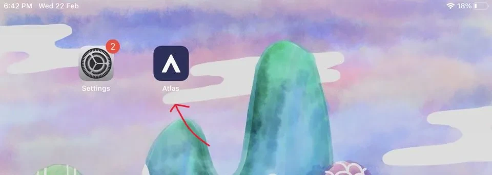 Add to Home Screen dialog with Atlas name field and Add button to create home screen shortcut