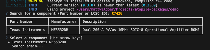 ato create component search prompt