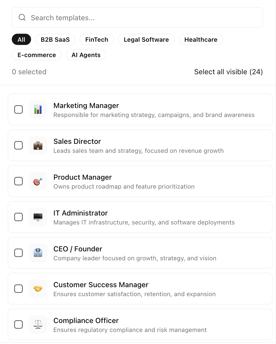 Persona Templates Library