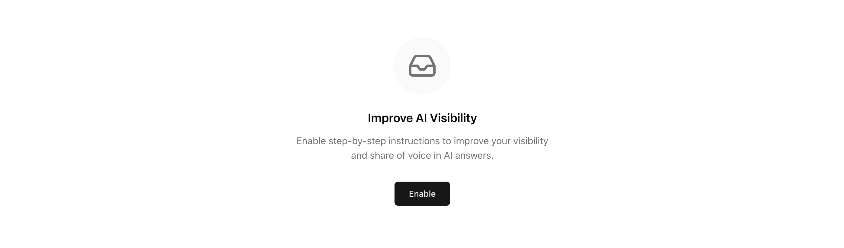 Enable AI Visibility improvements