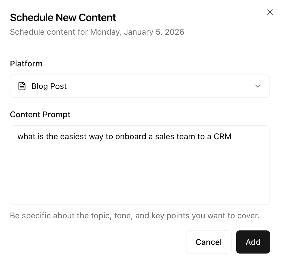 Creating content in Studio