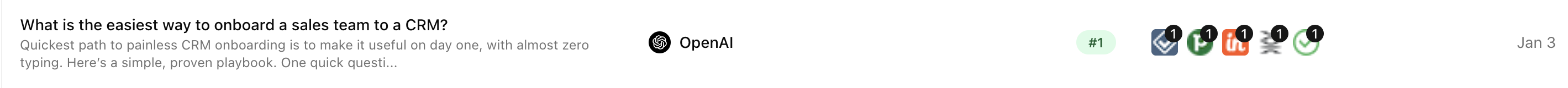 Detailed view of a single mention