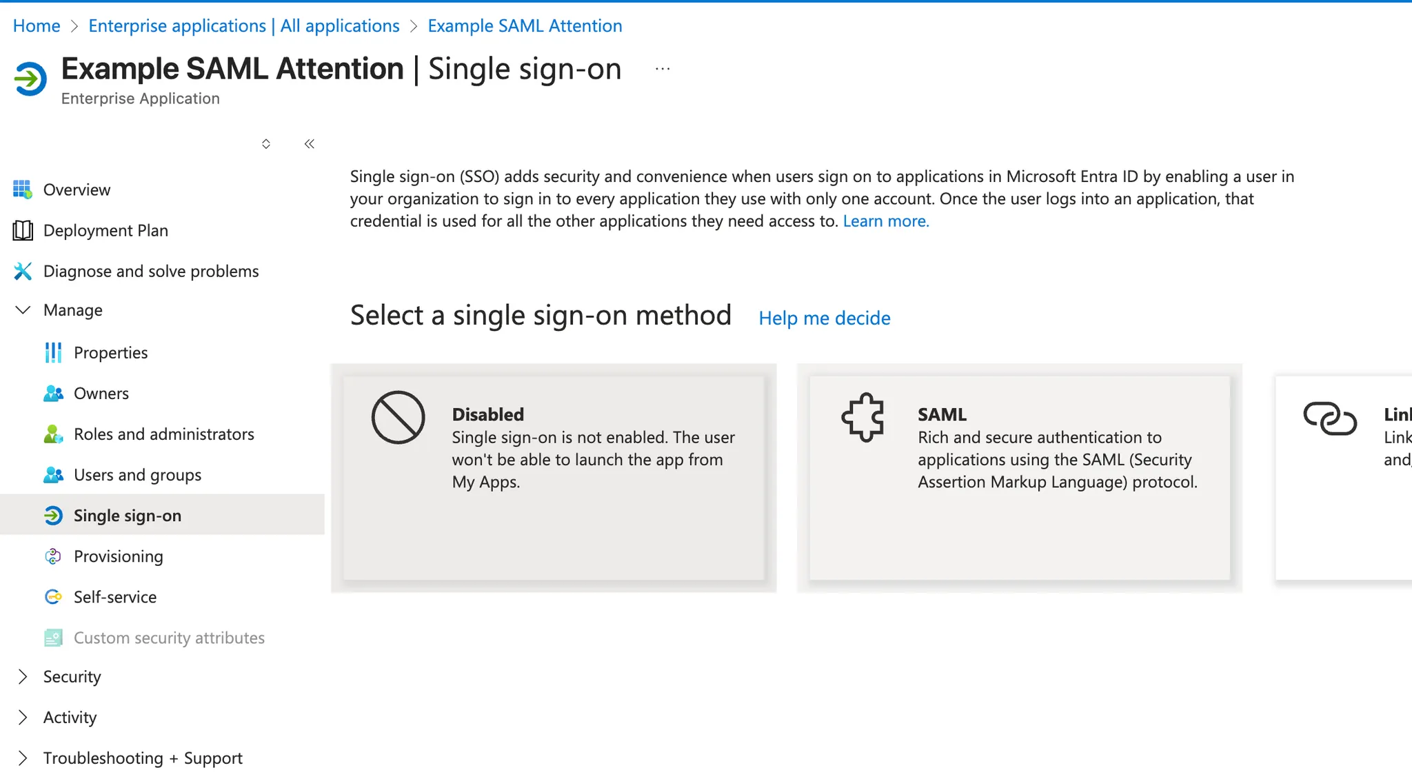 Entra ID Select SAML 1 Pn