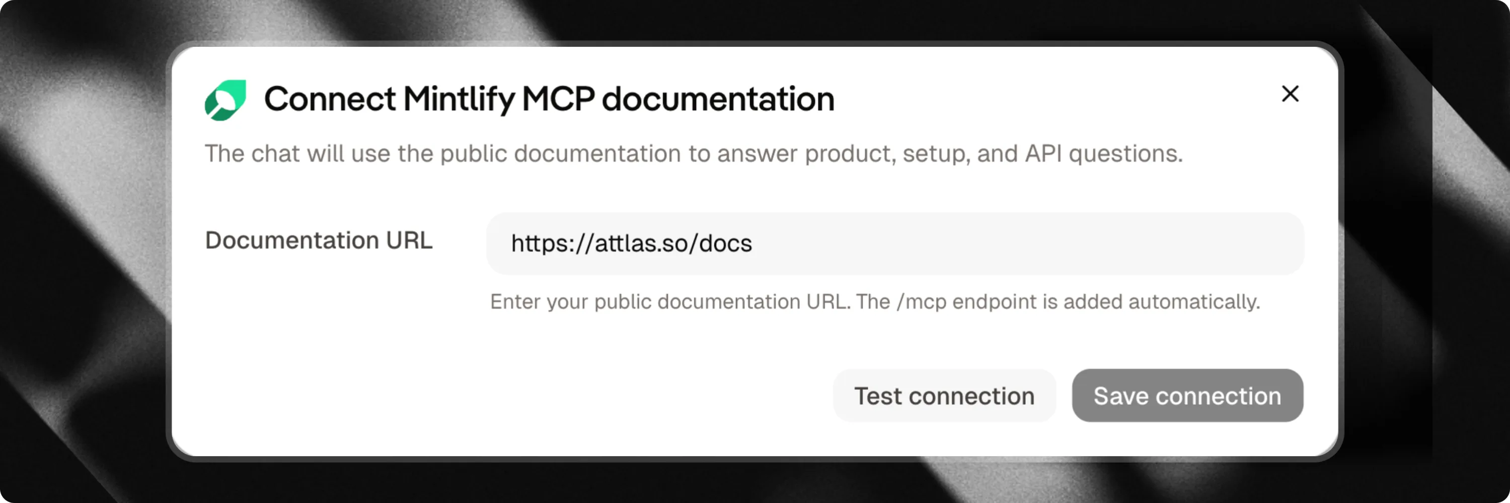 Configuration de l'intégration Mintlify