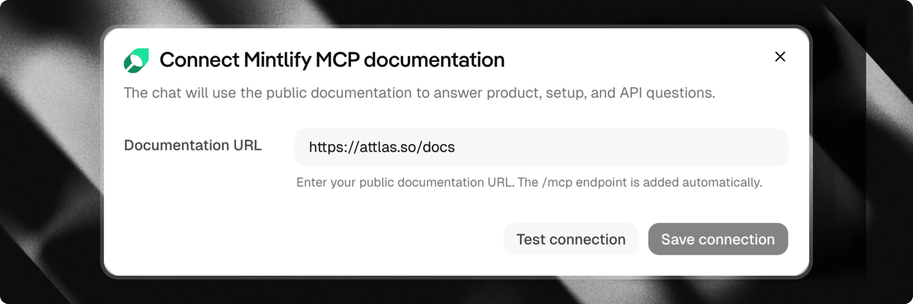 Configuration de l'intégration Mintlify