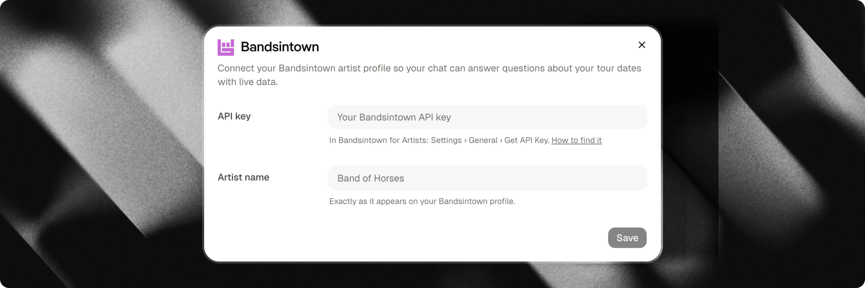 Bandsintown Setup