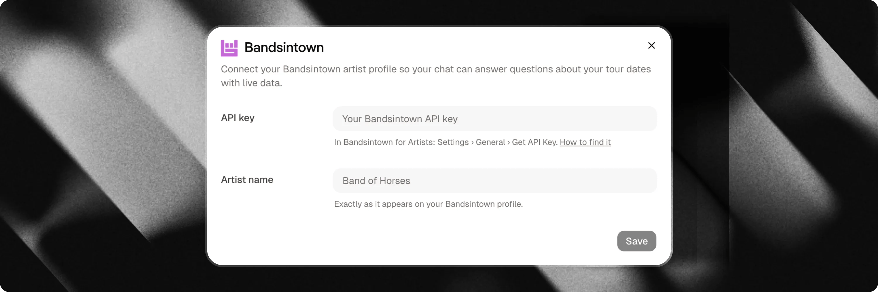 Bandsintown Setup