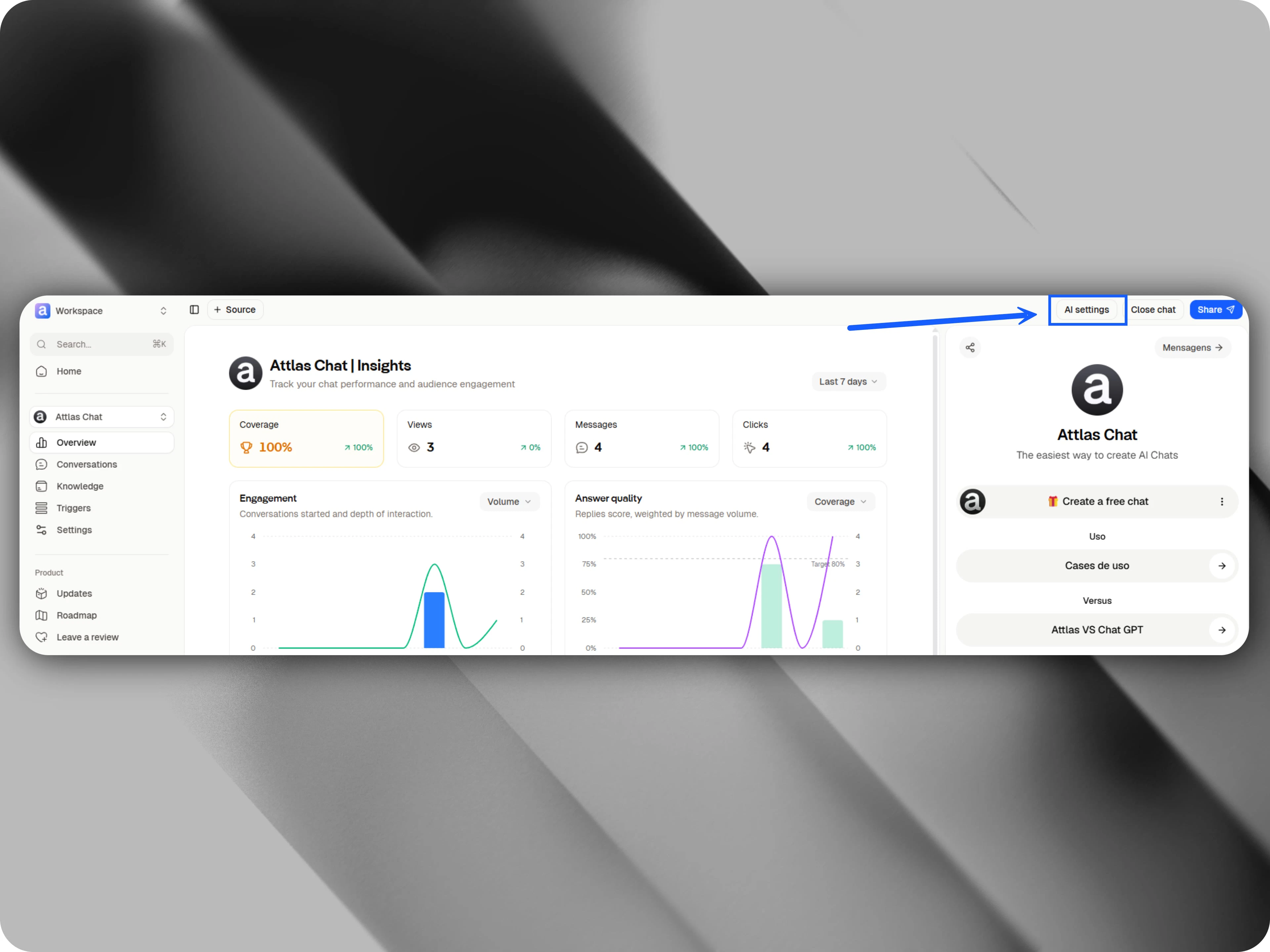 AI Settings Button
