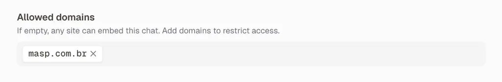 Allowed domains