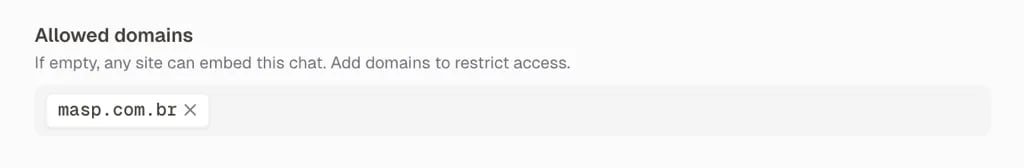 Allowed domains