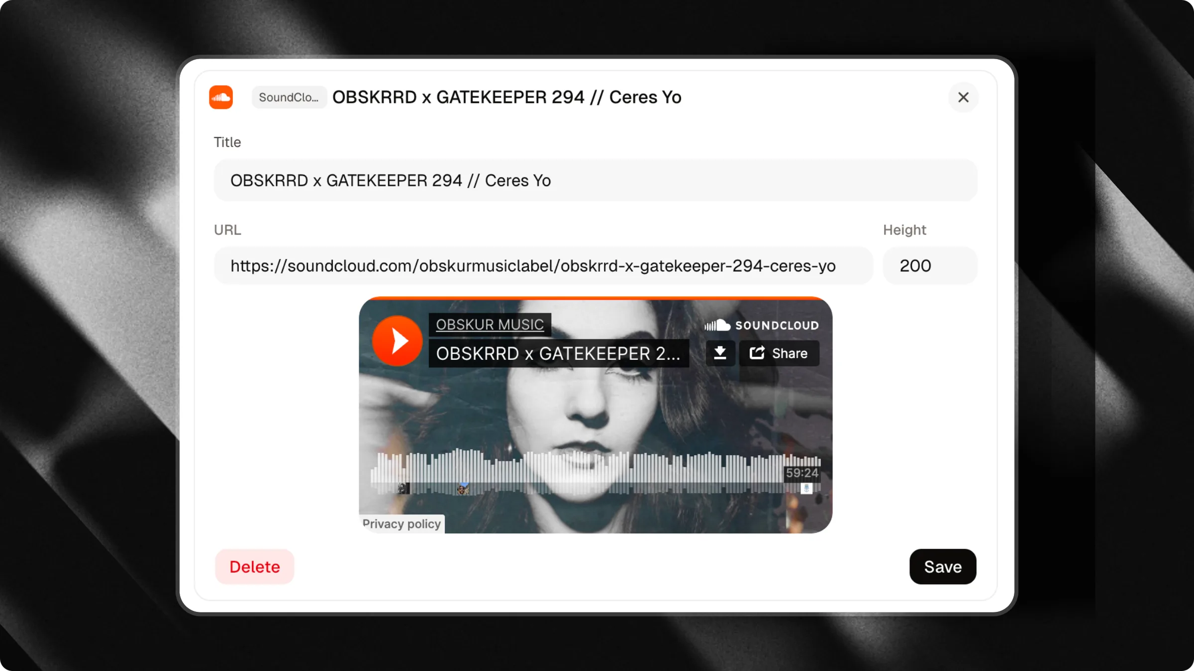Soundcloud Trigger