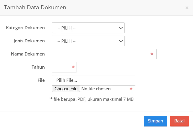 Audite Tambah Dokumen